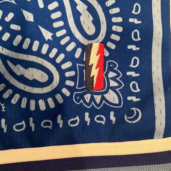 Trillest blue Nipsey Hustle LA Lakers Swingman Basketball Shorts Size 3XL - Picture 2 of 4